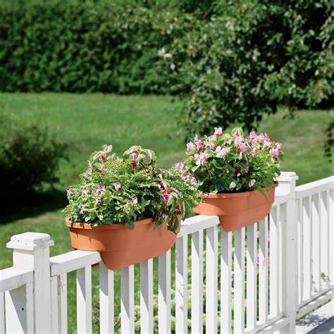 flower boxes over railing